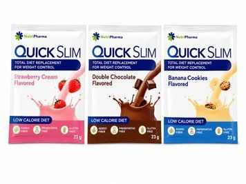 Збалансоване харчування, Протеїновий коктейльQuick Slim "Мікс смаків", 3 саше по 23 г 204701 фото